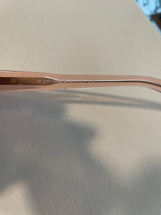 kate spade Pink Translucent Cat Eye Sunglasses with Gradient Brown Lenses